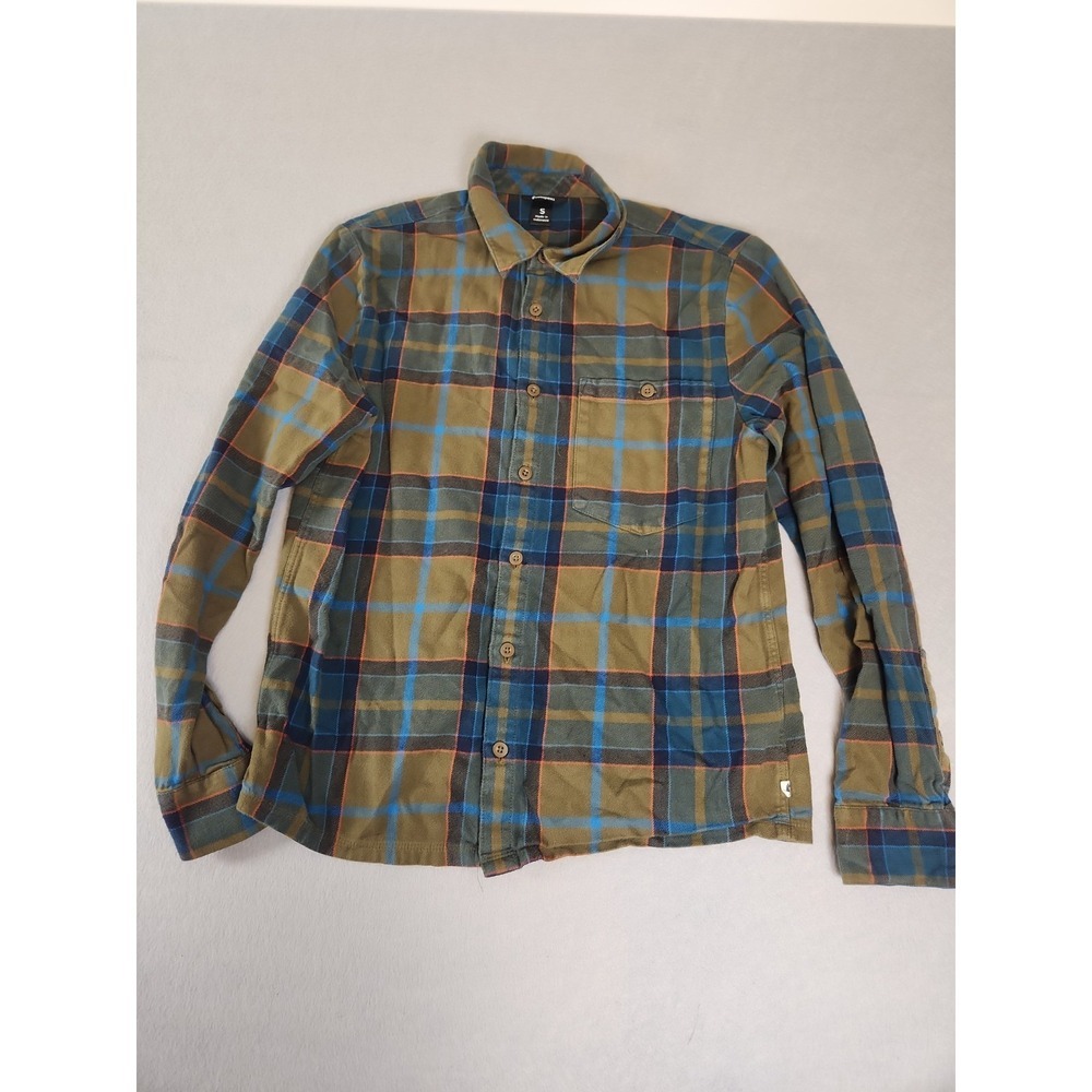 Cotopaxi Flannel Shirt Mens Small Plaid Long Sleeve Organic Cotton Heavyweight